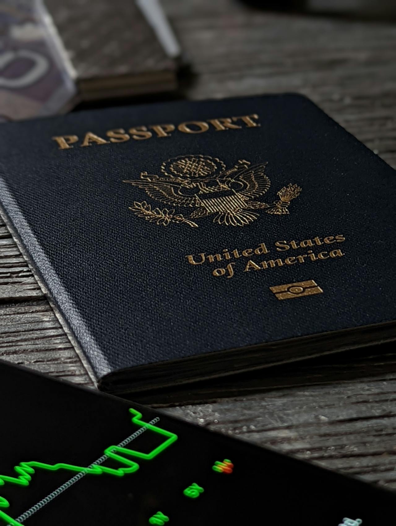 Passport on wooden table representing Australian immigration translation service