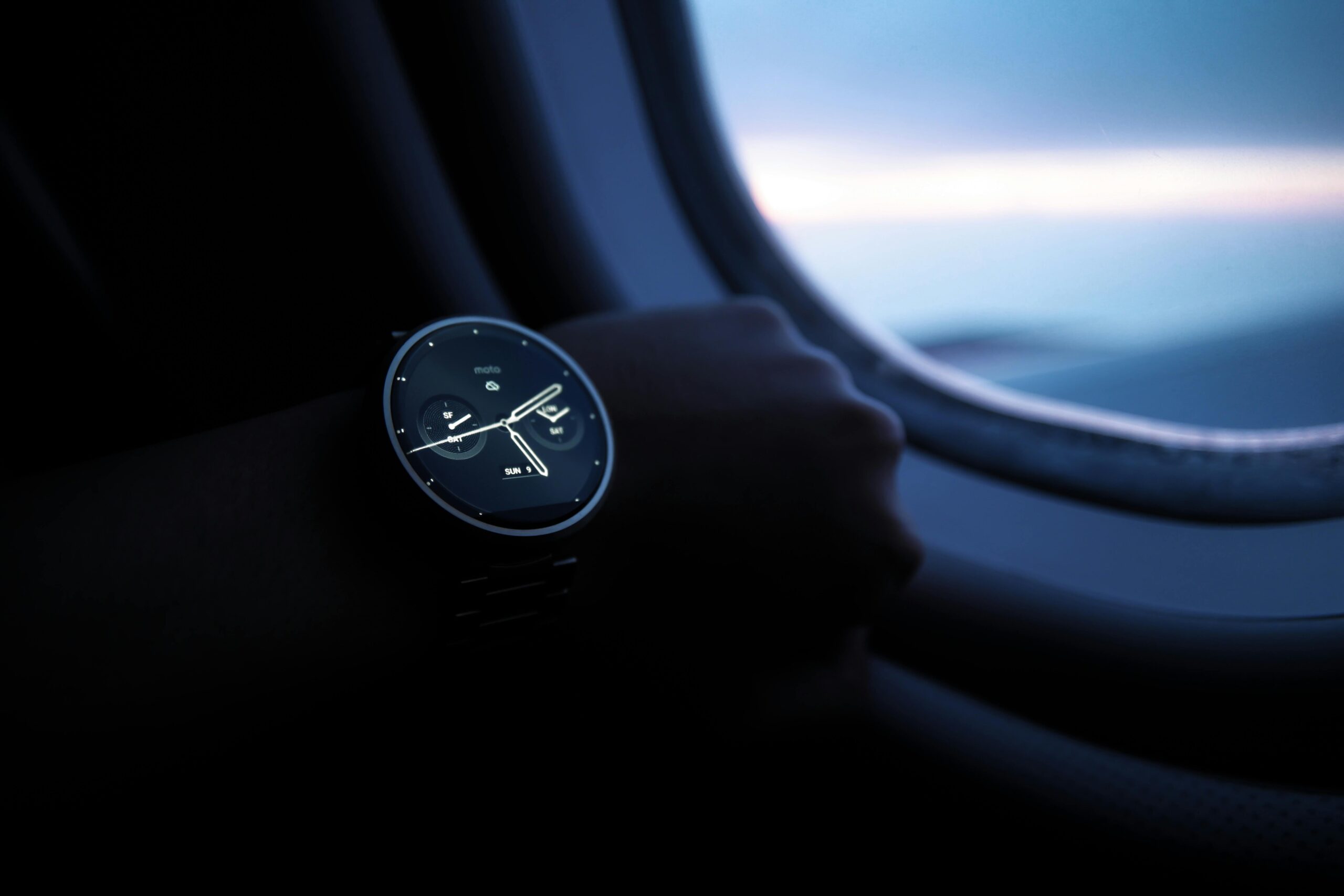 NAATI certified translation Brisbane - checking the time on the way to Australia